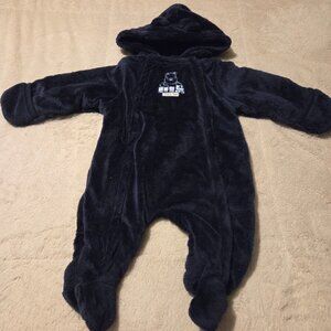 Disney Winnie The Pooh Classic Snowsuit/Bunting Suit Size 9 Months Navy Blue